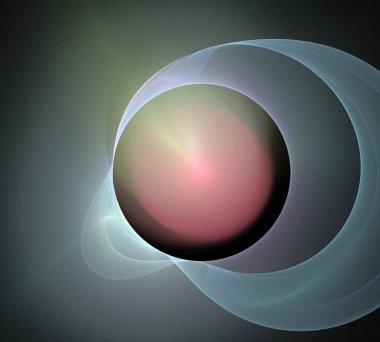 Siyah Renk Üzerine Bir Dijital Fraktal Resmi