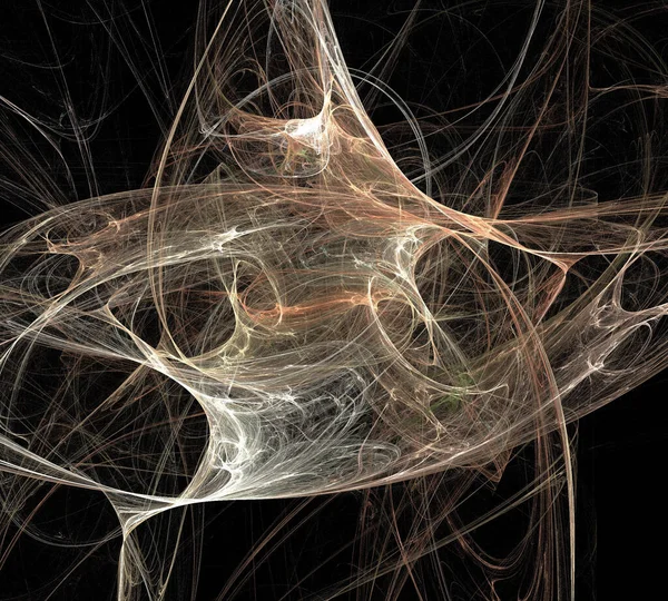 Siyah Renk Üzerine Bir Dijital Fraktal Resmi