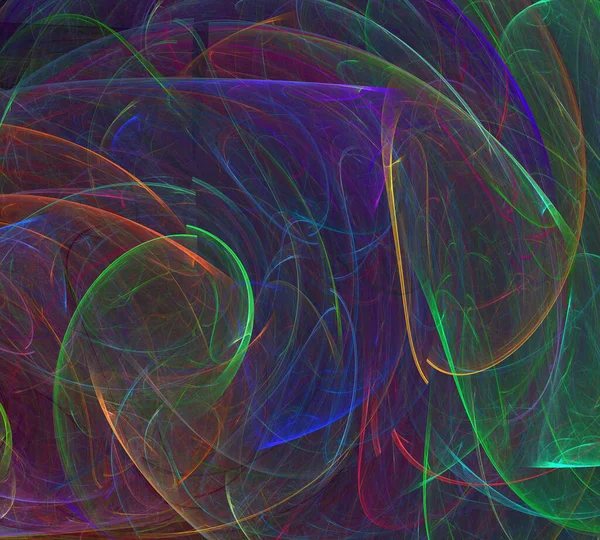 Siyah Renk Üzerine Bir Dijital Fraktal Resmi