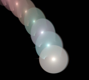 Siyah Renk Üzerine Bir Dijital Fraktal Resmi