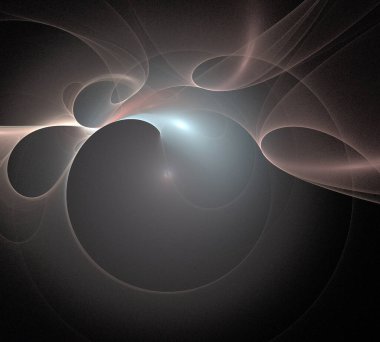 Siyah Renk Üzerine Bir Dijital Fraktal Resmi