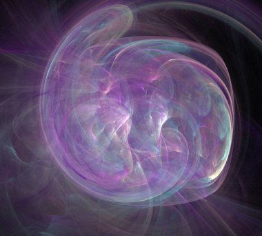 Siyah Renk Üzerine Bir Dijital Fraktal Resmi