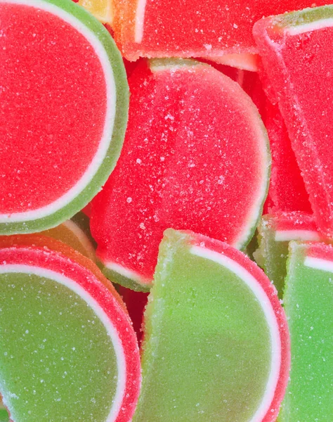 Muitas Geléia Frutas Multicolor — Fotografia de Stock