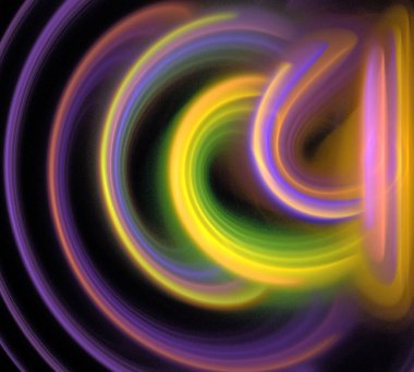 Siyah Renk Üzerine Bir Dijital Fraktal Resmi