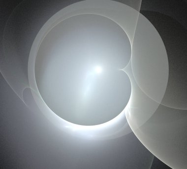 Siyah Renk Üzerine Bir Dijital Fraktal Resmi