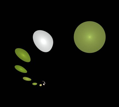 Siyah Renk Üzerine Bir Dijital Fraktal Resmi