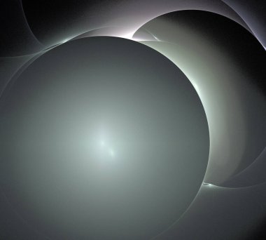 Siyah Renk Üzerine Bir Dijital Fraktal Resmi