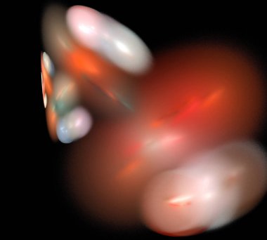 Siyah Renk Üzerine Bir Dijital Fraktal Resmi