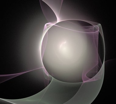 Siyah Renk Üzerine Bir Dijital Fraktal Resmi