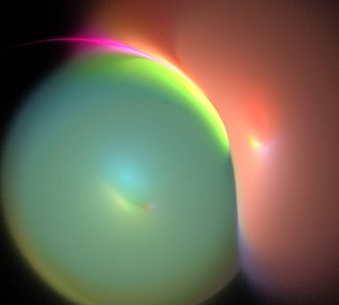 Siyah Renk Üzerine Bir Dijital Fraktal Resmi