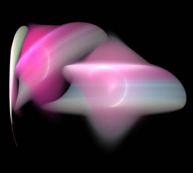 Siyah Renk Üzerine Bir Dijital Fraktal Resmi