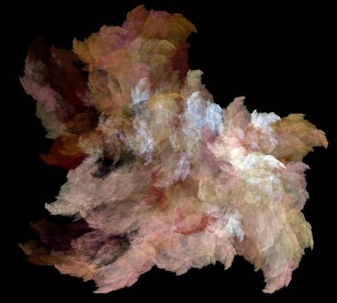 Siyah Renk Üzerine Bir Dijital Fraktal Resmi