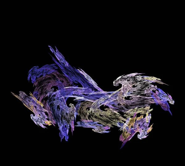 Siyah Renk Üzerine Bir Dijital Fraktal Resmi