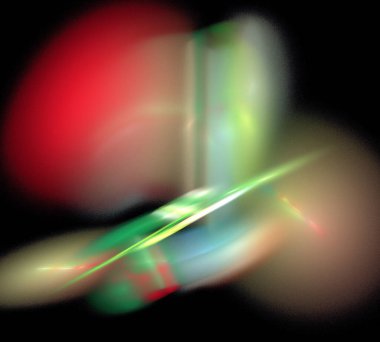 Siyah Renk Üzerine Bir Dijital Fraktal Resmi