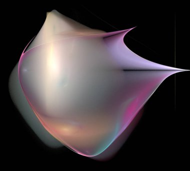 Siyah Renk Üzerine Bir Dijital Fraktal Resmi