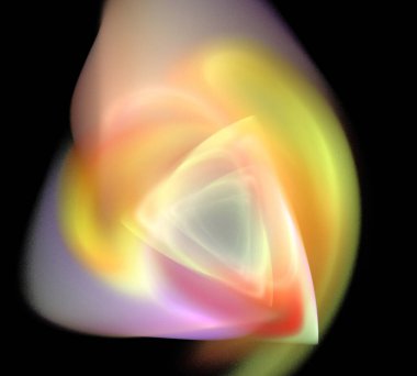 Siyah Renk Üzerine Bir Dijital Fraktal Resmi