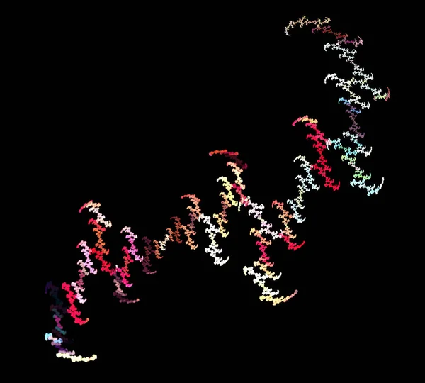 Зображення Одного Цифрового Фракталу Чорного Кольору — стокове фото