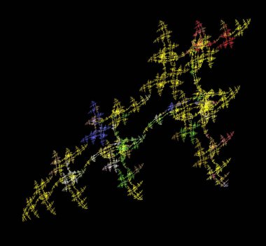 Dijital fraktal resimlerinden birinin resmi