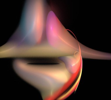 Siyah Renk Üzerine Bir Dijital Fraktal Resmi