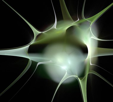 Siyah Renk Üzerine Bir Dijital Fraktal Resmi