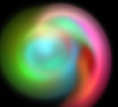 Siyah Renk Üzerine Bir Dijital Fraktal Resmi