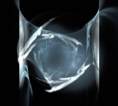 Siyah Renk Üzerine Bir Dijital Fraktal Resmi