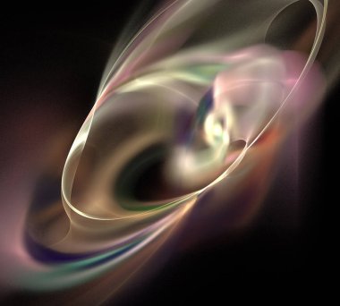 Siyah Renk Üzerine Bir Dijital Fraktal Resmi