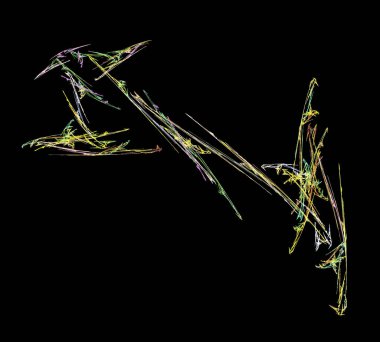 Siyah Renk Üzerine Bir Dijital Fraktal Resmi