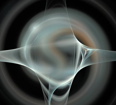 Siyah Renk Üzerine Bir Dijital Fraktal Resmi