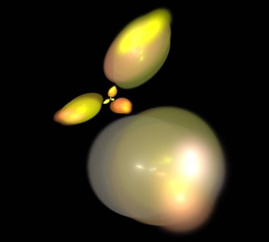 Siyah Renk Üzerine Bir Dijital Fraktal Resmi