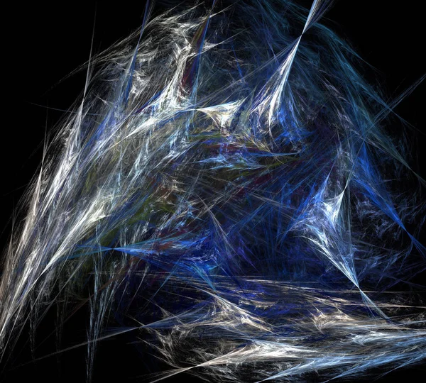 Siyah Renk Üzerine Bir Dijital Fraktal Resmi