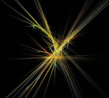 Siyah Renk Üzerine Bir Dijital Fraktal Resmi