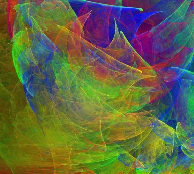 Siyah Renk Üzerine Bir Dijital Fraktal Resmi