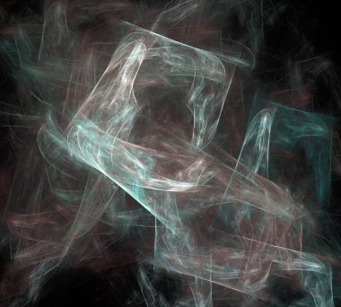 Siyah Renk Üzerine Bir Dijital Fraktal Resmi