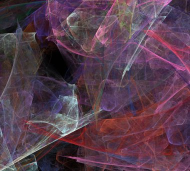 Siyah Renk Üzerine Bir Dijital Fraktal Resmi