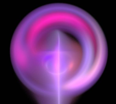 Siyah Renk Üzerine Bir Dijital Fraktal Resmi