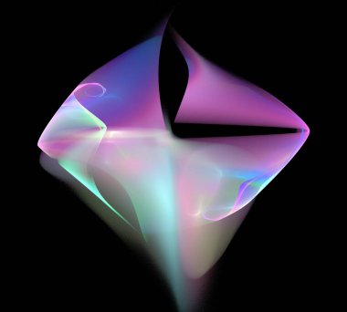 Siyah Renk Üzerine Bir Dijital Fraktal Resmi