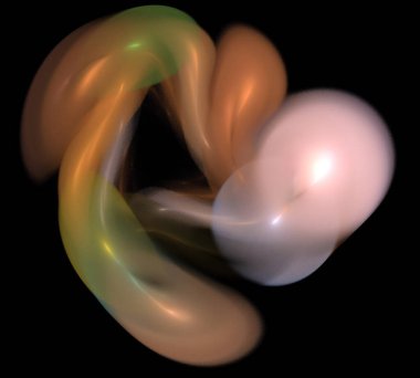 Siyah Renk Üzerine Bir Dijital Fraktal Resmi