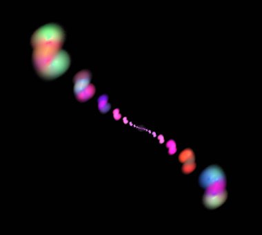 Siyah Renk Üzerine Bir Dijital Fraktal Resmi