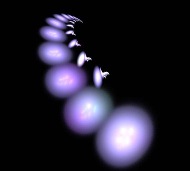 Siyah Renk Üzerine Bir Dijital Fraktal Resmi