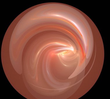 Siyah Renk Üzerine Bir Dijital Fraktal Resmi