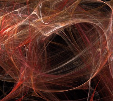 Siyah Renk Üzerine Bir Dijital Fraktal Resmi