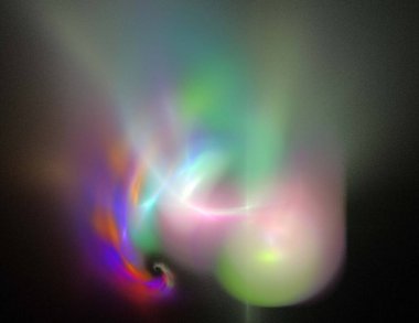 Siyah Renk Üzerine Bir Dijital Fraktal Resmi