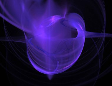 Siyah Renk Üzerine Bir Dijital Fraktal Resmi