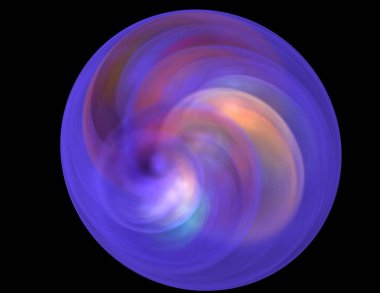 Siyah Renk Üzerine Bir Dijital Fraktal Resmi