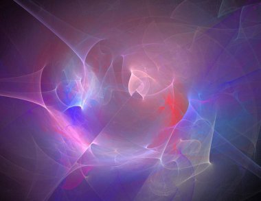 Siyah Renk Üzerine Bir Dijital Fraktal Resmi