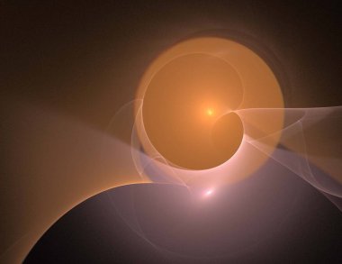 Siyah Renk Üzerine Bir Dijital Fraktal Resmi