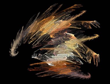 Siyah Renk Üzerine Bir Dijital Fraktal Resmi