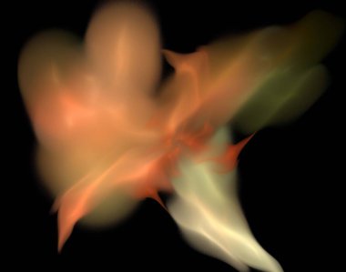 Siyah Renk Üzerine Bir Dijital Fraktal Resmi