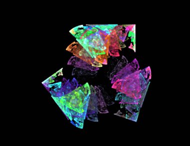 Siyah Renk Üzerine Bir Dijital Fraktal Resmi